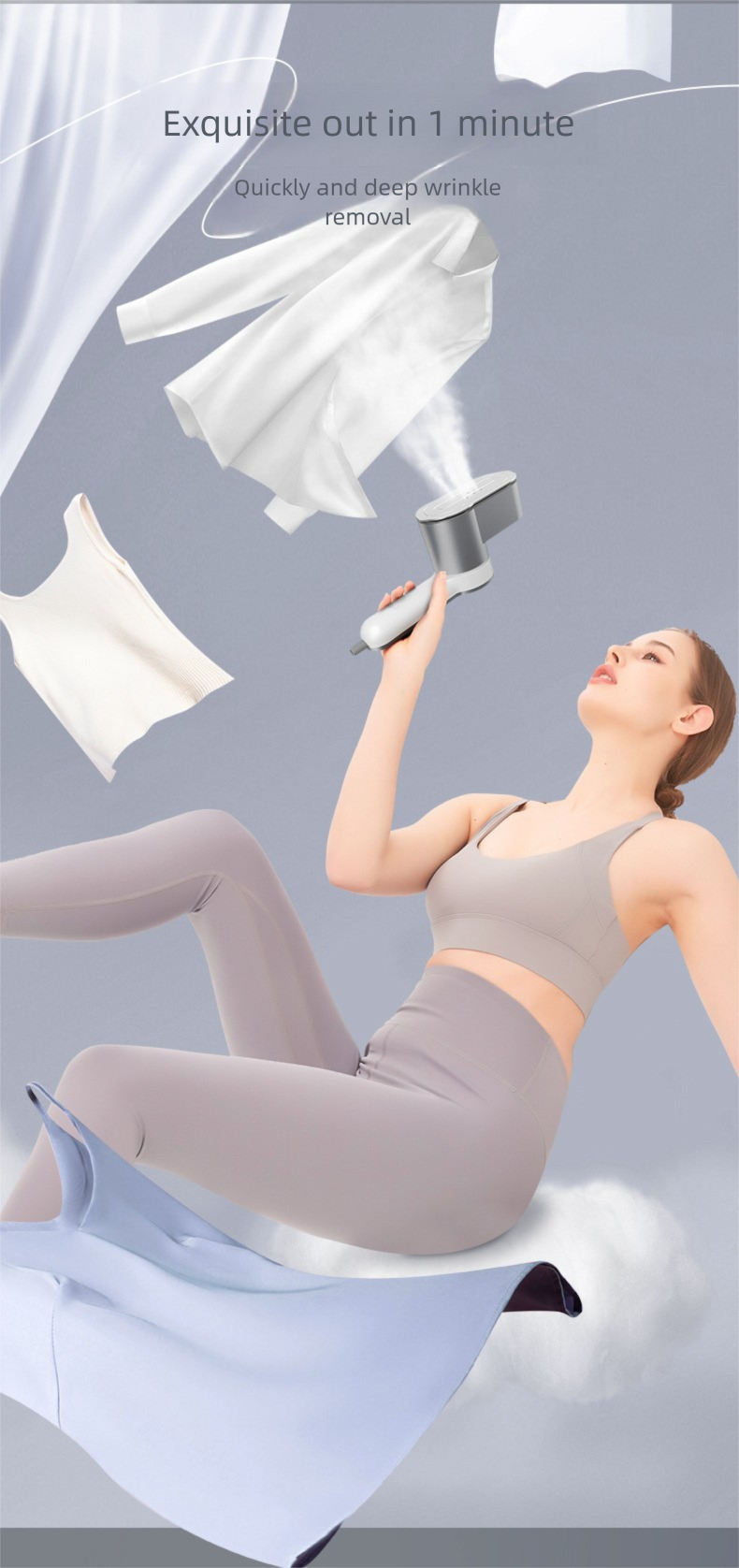 Handheld Electric Garment Steamer, Household Steam Iron With Large Water Tank, 360° Rotating Head_voghion.com