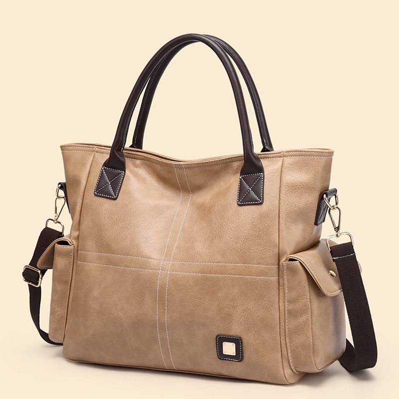 Borsa a mano da donna alla moda, grande, casual, da pendolare, a tracolla, in morbida pelle._voghion.com