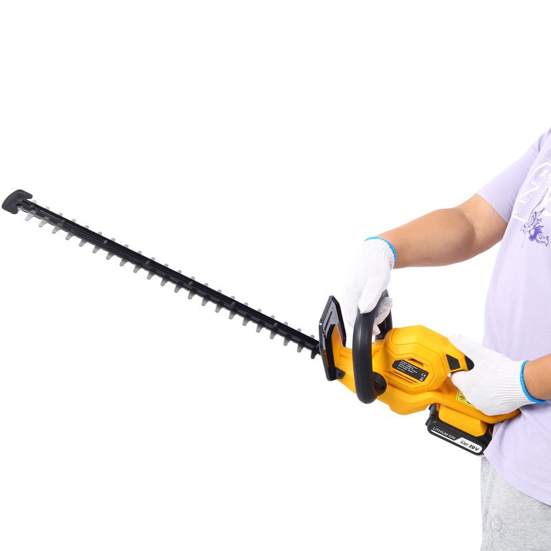 20V Cordless Hedge Trimmer, 22 Inch Steel Blade, Reduced Vibration, Battery And Charger Included_voghion.com