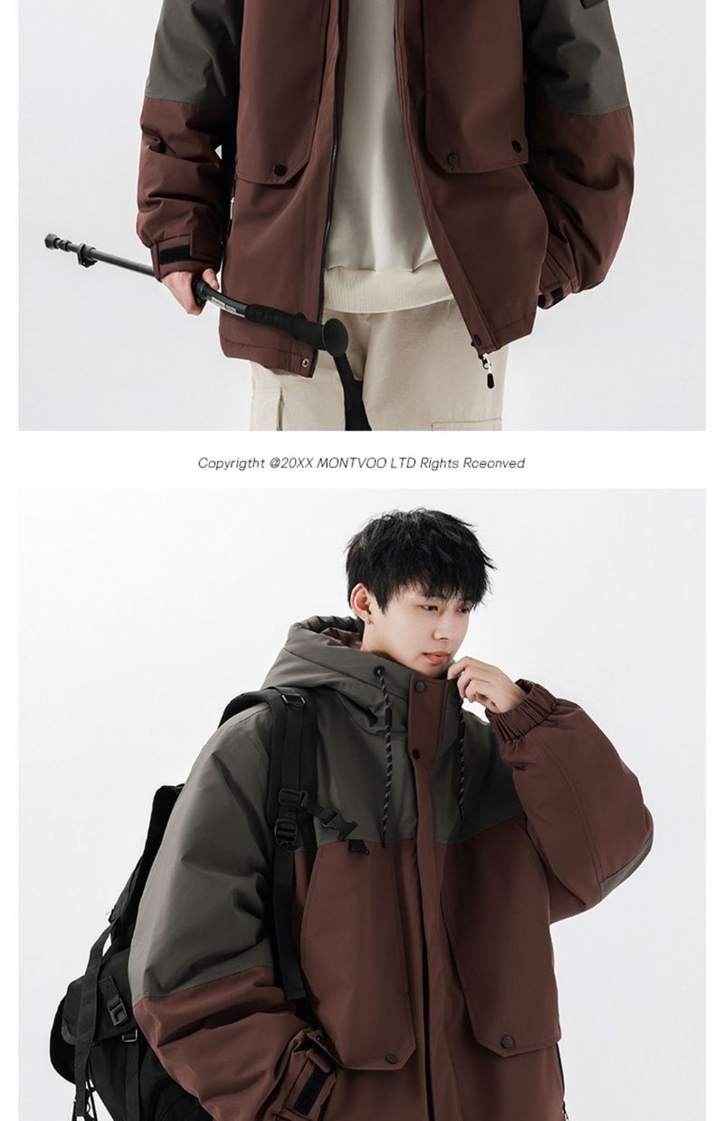 Giacca invernale da uomo Three Proof Down Jacket, nuova, spessa, leggera, calda, da sci all'aperto, alla moda_voghion.com