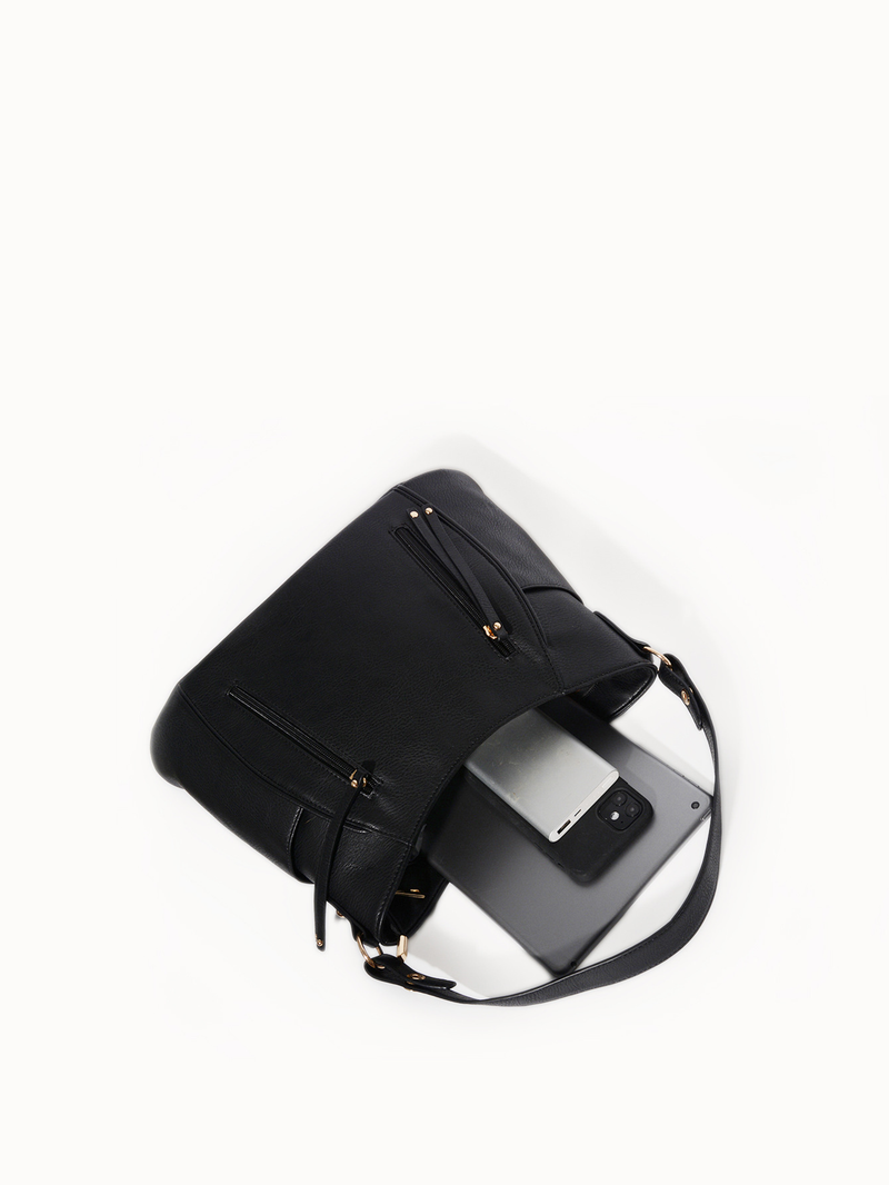 European and American retro tote bag double zipper tassel women's portable shoulder bag women's bag_voghion.com