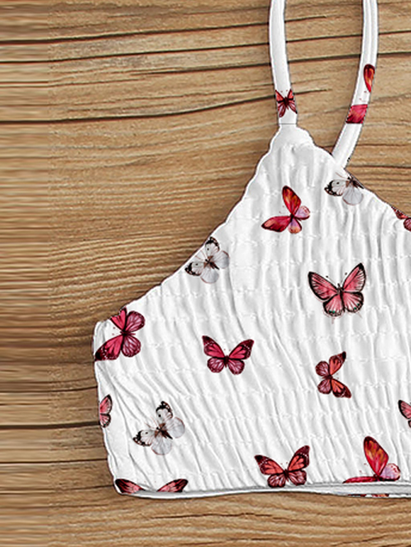 Costume da bagno caldo da donna, bikini sexy a triangolo plissettato _voghion.com