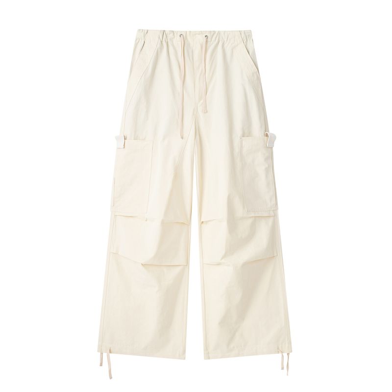 Pantaloni cargo a gamba dritta con tasche grandi, stile indipendente, stile Niche Bella, stile paracadutista e dio_voghion.com