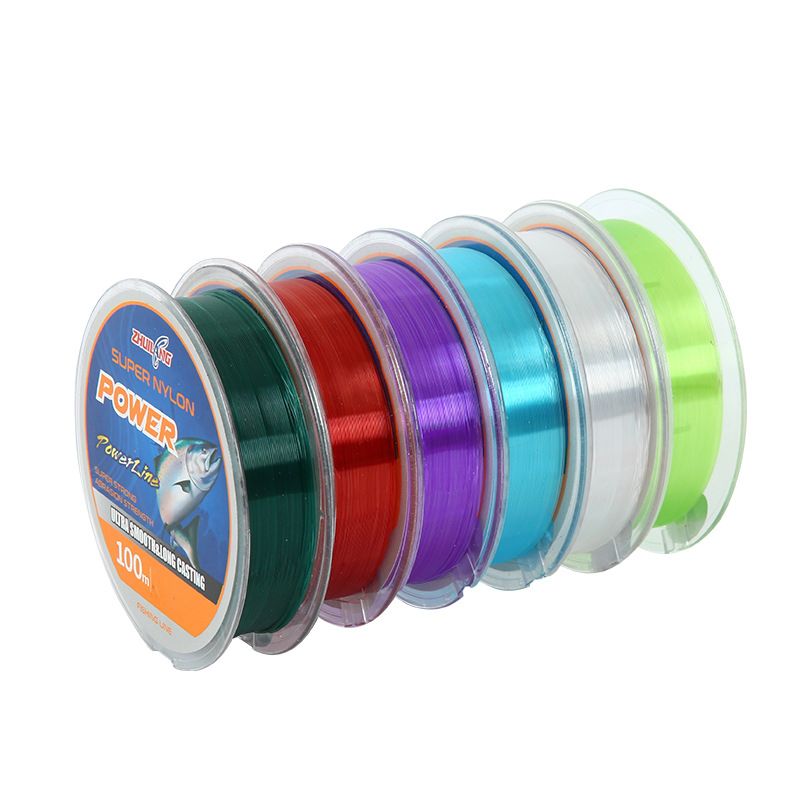 Lenza da pesca in nylon originale Silk da 100 m, con sottofilo principale, canna da pesca, esca e ancora._voghion.com
