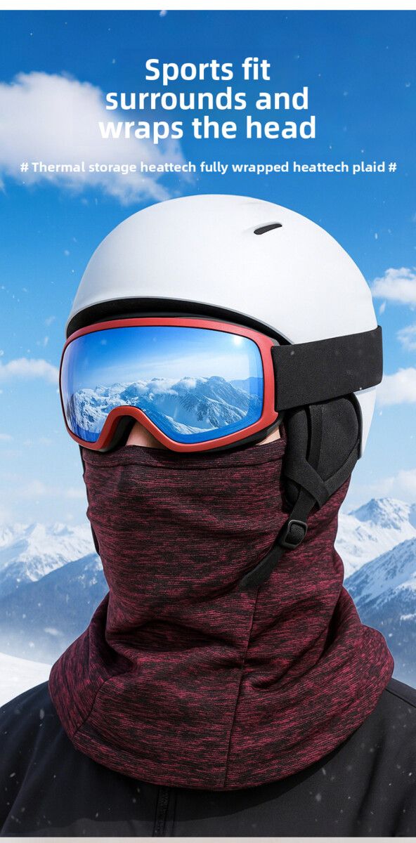 Winter Riding Thermal Head Cover With Cationic Lining, Fleece-lined Neck Warmer, Adjustable Motorcycle Windproof Mask_voghion.com