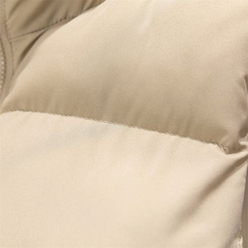 Gilet matelassé sans manches pour femme - Col montant, manteau d'hiver chaud et épais aux couleurs tendance_voghion.com