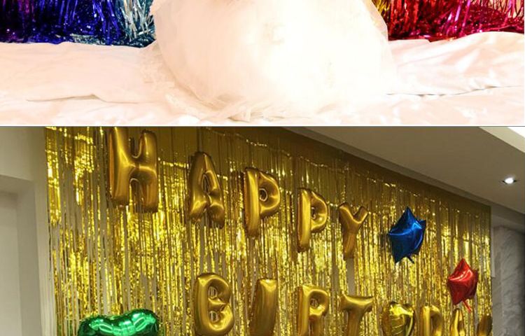 2x1m Metallic Tinsel Curtain For Birthday Party, Wedding, Christmas & New Year Decorations – Multiple Colors Available"_voghion.com
