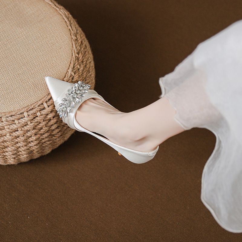 Neu Neue Herbst Strass Prinzessin Schuhe Für Kleider, Stiletto Heels, Spitz Einzelnen Schuhe, frauen High-End-_voghion.com