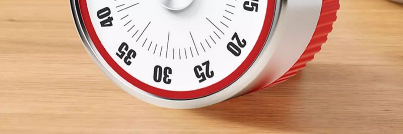 Mechanischer Timer aus Edelstahl – Magnetische Countdown-Uhr mit lautem Alarm, keine Batterie erforderlich, für Küche, Arbeitszimmer und Büro (5–60 Min. einstellbar)_voghion.com