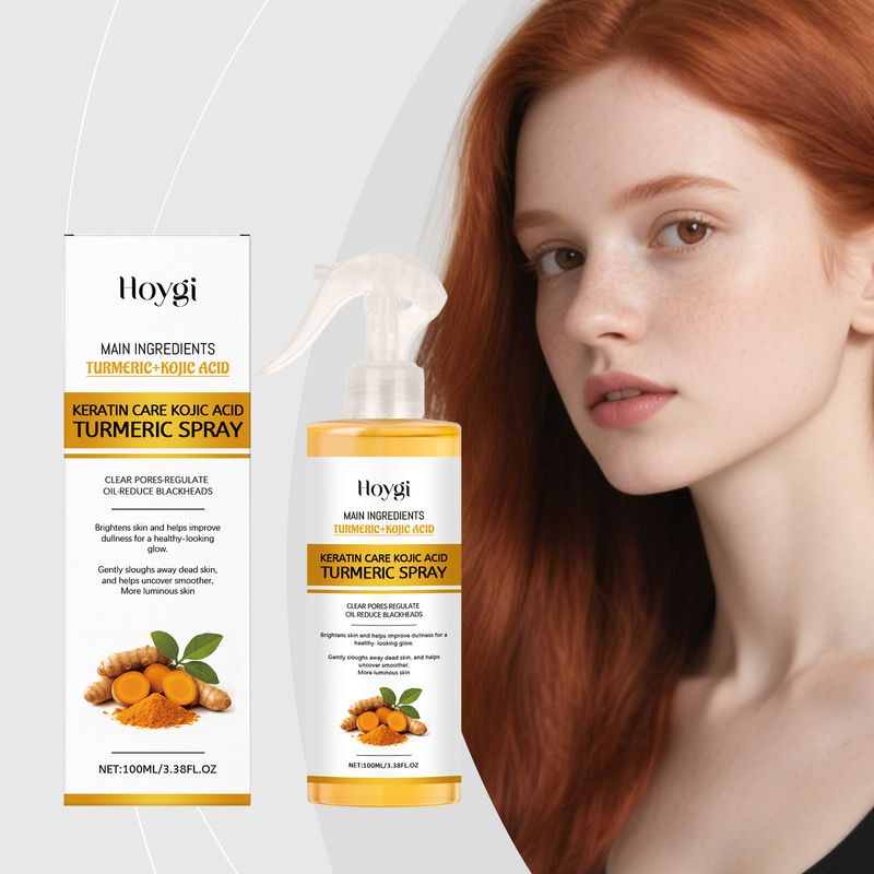 Spray portatile per la cura della pelle HOYGI Kojic Acid Curcuma e detergente delicato per il viso_voghion.com
