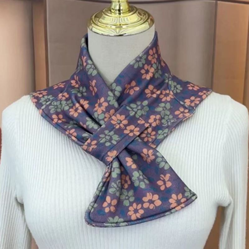 Nouveau modèle 2024 en velours thermique avec poche, cache-cou polyvalent, écharpe chaude et coupe-vent, tour de cou long_voghion.com