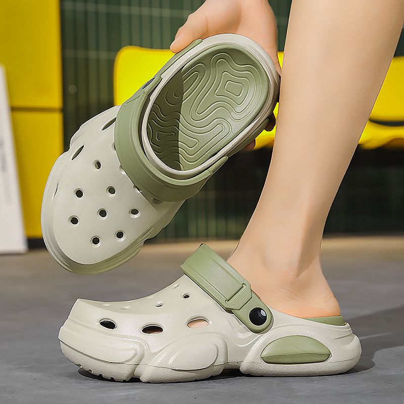 Sandali estivi da uomo, con suola spessa, antiscivolo, traspiranti e con punta rinforzata, ciabatte da spiaggia casual_voghion.com