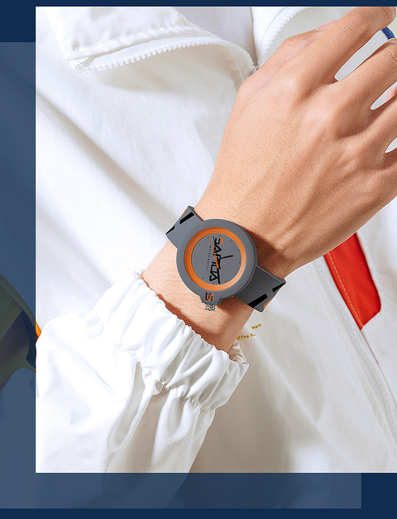Sanda New 3201 Silicone Tape Male Female Student Trendy, Cool, Simple and Personalized Children's Quartz Watch_voghion.com