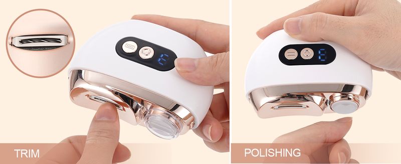 2-in-1-USB-Nageltrimmer – Polieren und Chip-Aufbewahrung mit LED_voghion.com