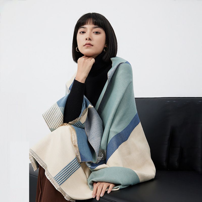 Mantello invernale in cashmere con aria condizionata, versione coreana, semplice e caldo, per studenti, esteso_voghion.com