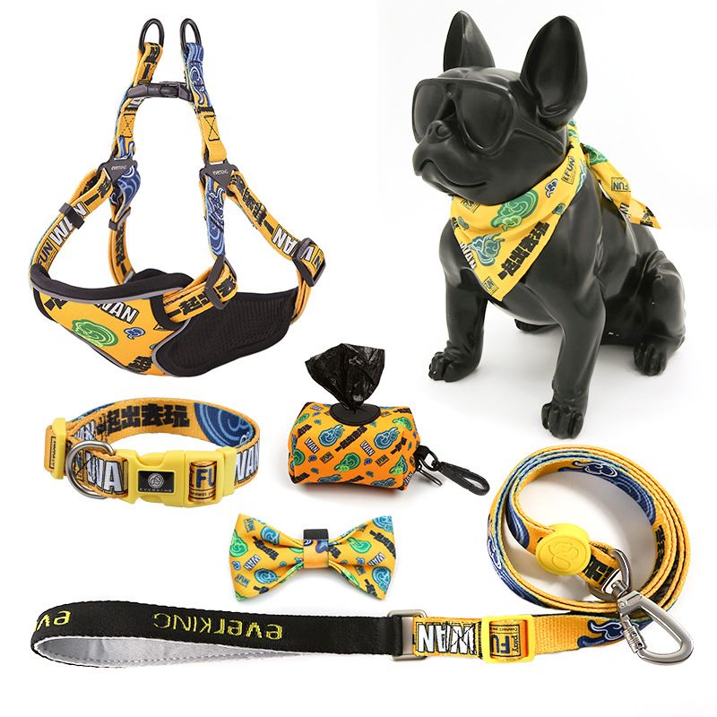Pet Supplies Walking Vest-Style Reflective Pettorina per cani di piccole dimensioni, set di guinzagli antideflagranti_voghion.com