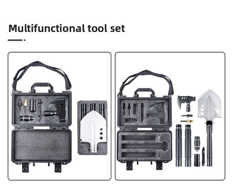 Outdoor Military Axe Hammer Set Camping Survival Car-Mounted Manganese Steel Folding Multi-Functional Engineer Shovel_voghion.com