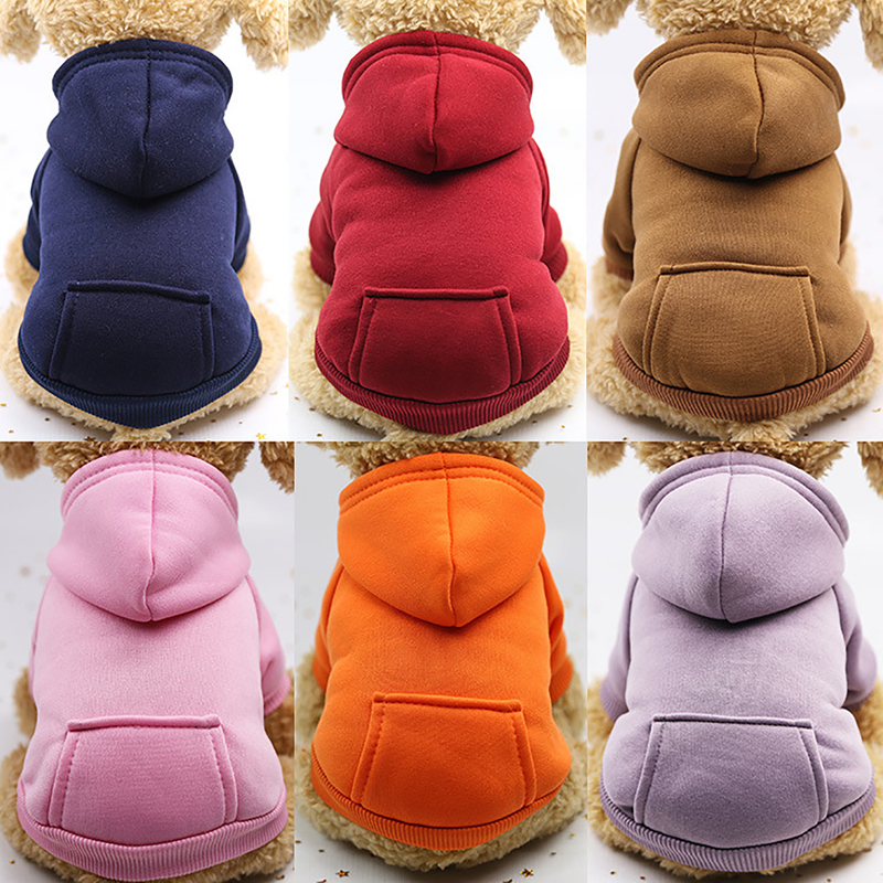 Puppy Pet Hooded Sweatshirt Autumn Winter Two-legged Pocket Cat Dog Clothes_voghion.com