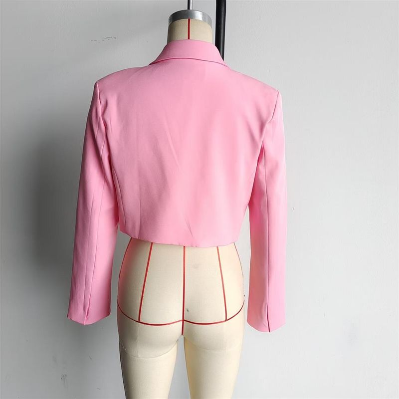 Women's Clothing 2024 Autumn Winter New Style Personality Fashion Simple Short Blazer Jacket For Women_voghion.com