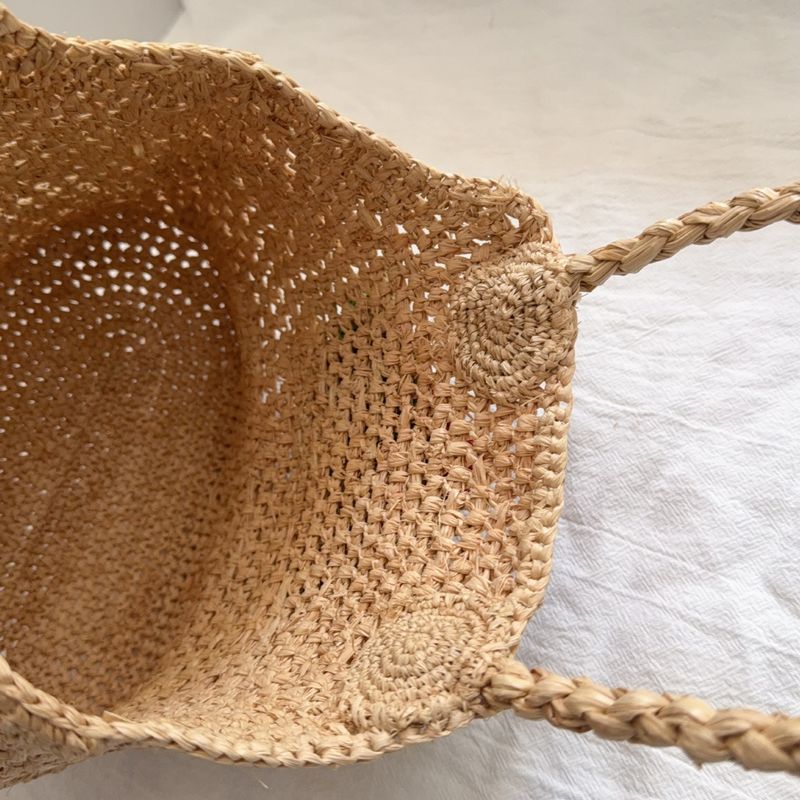 Borsa a mano in rafia da donna autunno/inverno 2025, nuova, elegante e versatile_voghion.com