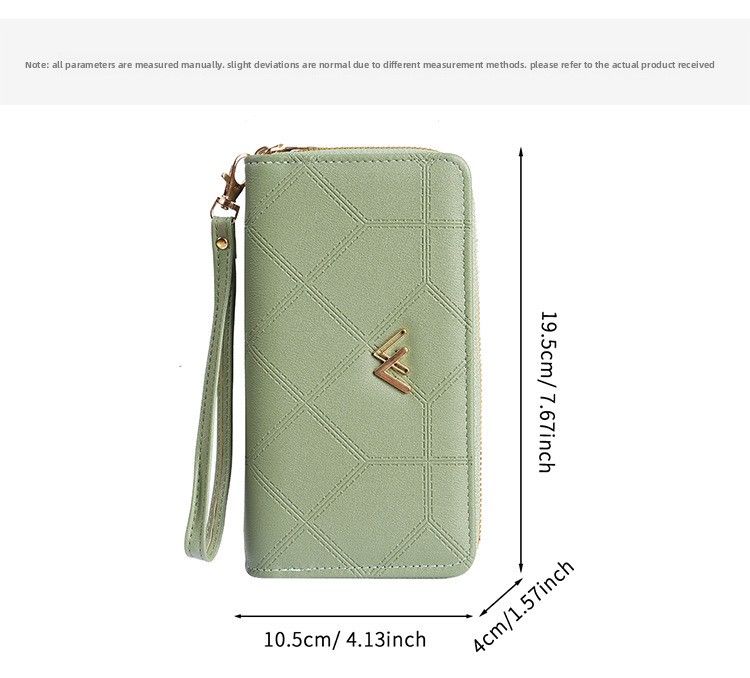 Women's Long Wallet, Double Zipper, Large Capacity Clutch Bag, Double Wallet, Mobile Phone Bag._voghion.com
