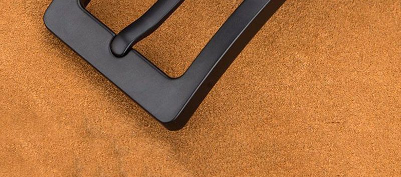 VARME menns toppkvalitets nye design massivt kuskinn menn ku ekte skinn kuskinn svart nålespenne metallbelter jeans_voghion.com