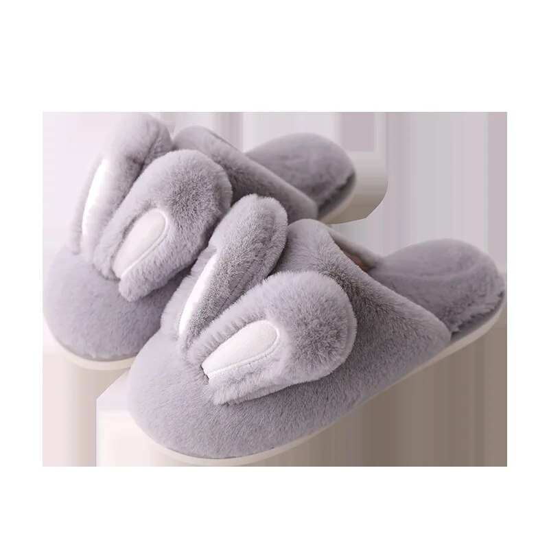 Paar Winter Zu Hause Frauen Schuhe Nette Cartoon Katze Hausschuhe Männer Warme Plüsch Gleitet Schlafzimmer Nicht-Slip Boden Pantoffel_voghion.com