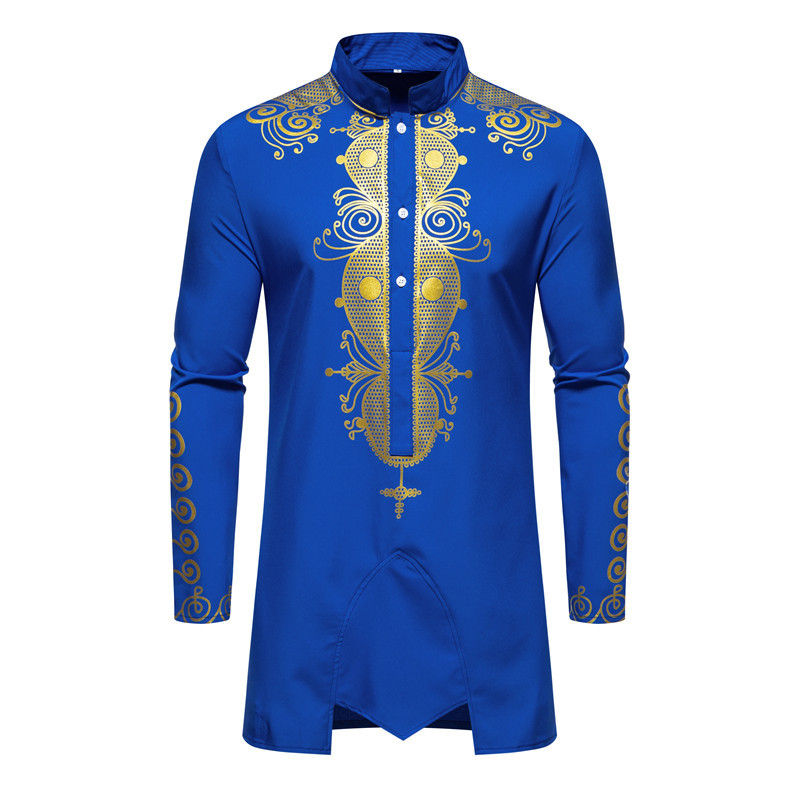 2024 nowych mężczyzna w stylu etnicznym muzułmańska szata walcowane na gorąco spodnie z długimi rękawami zestaw na co dzień_voghion.com