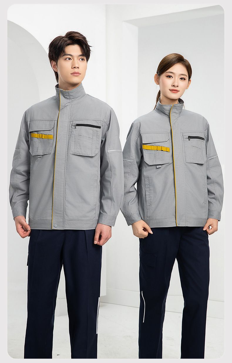 Men's Reflective Workwear Set - Long Sleeve Safety Jacket & Pants For Workshop, Factory & Outdoor Labor (Moisture-Wicking, Multiple Colors)_voghion.com