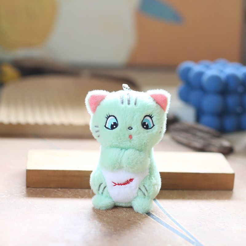 Keychain Cat Plush Adorable Soft Stuffed Animal Toy Cute Cat Backpack Accessory_voghion.com