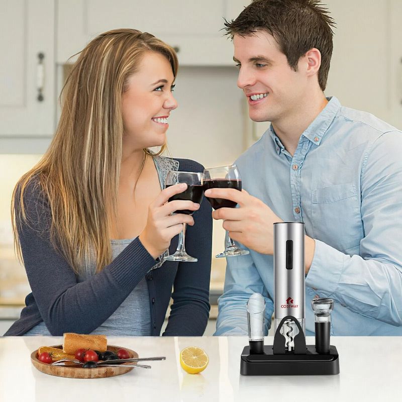 Foil Set Electric Cutter Bottle Opener Wine 6-in-1 With_voghion.com