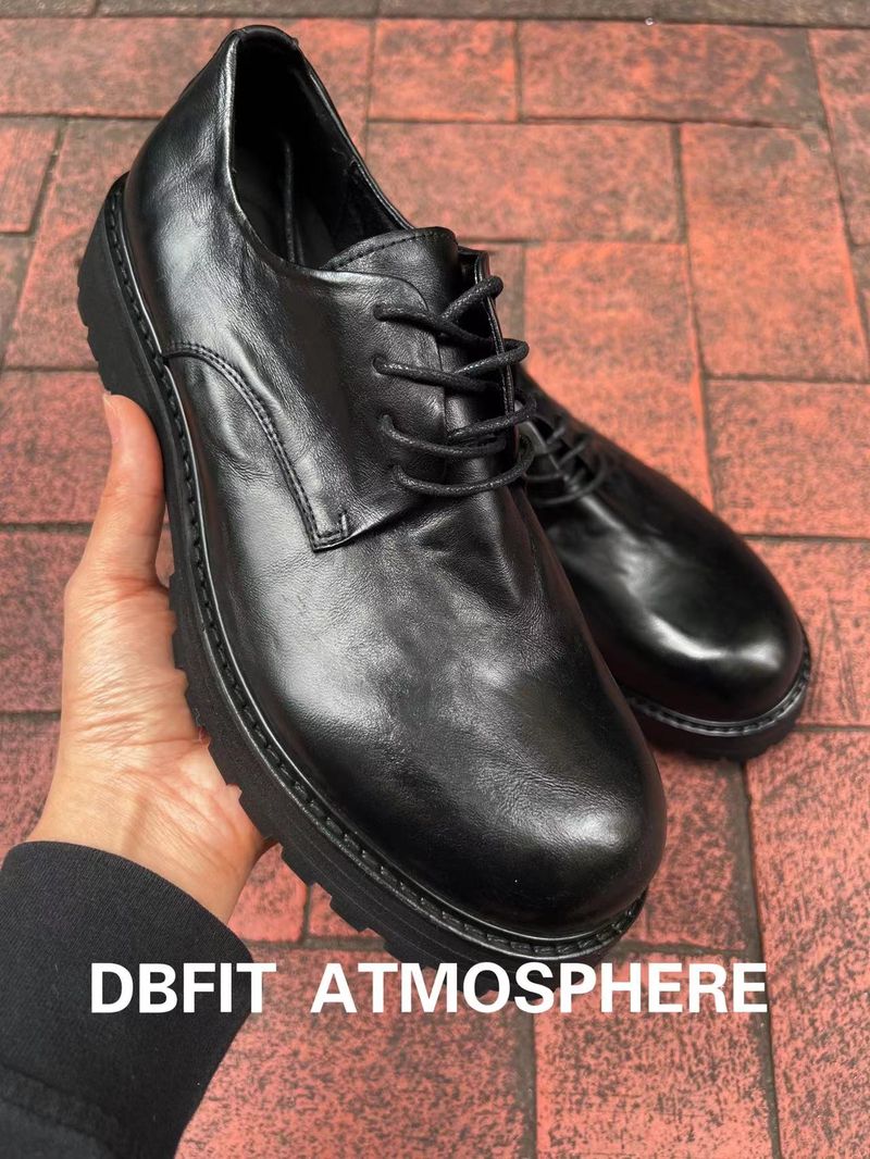 Horse Skin Washed Casual Odlight Distressed Micro Pleated Shoes For Four Seasons_voghion.com