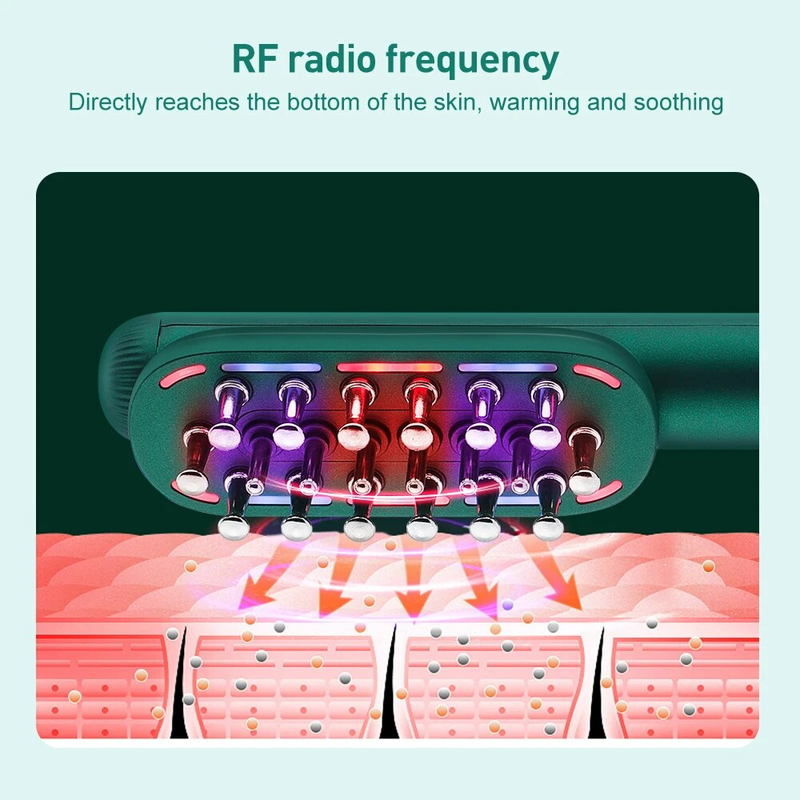 2023 New RF hair grooming comb Intelligent micro-current infrared vibration massage comb hair grooming comb_voghion.com