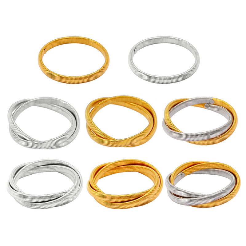 Set di gioielli da uomo, bracciale in acciaio inossidabile, orecchini e collare, in saldo, con cintura a gola d'oca._voghion.com