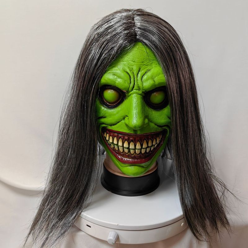 Maska za pola lica Bijela maska demona za lice Kostur Horor Cosplay Maska egzorcista_voghion.com