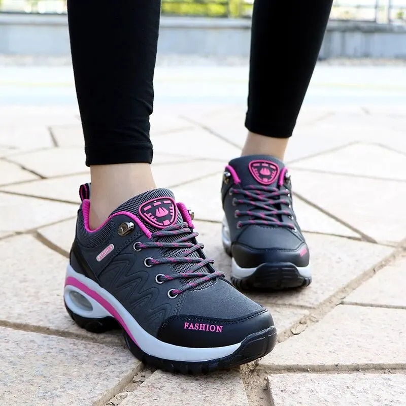 Ladies Sneakers Comfortable Breathable Platform Fashion Lace Up Female Casual Shoes For Women Outdoor Short Boots_voghion.com