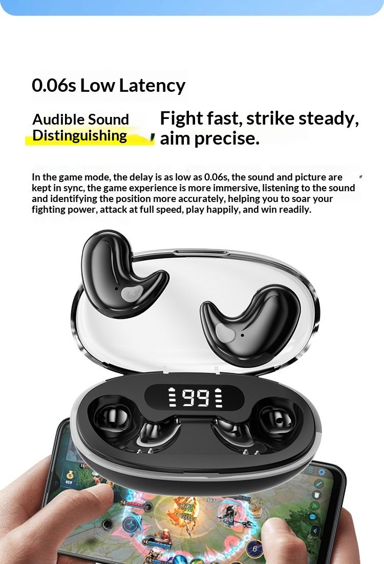 NeoGear Hot-selling X55 Wireless Bluetooth Long Battery Life Digital Display Noise Reduction TWS Smart Comfortable To Wear Sleep_voghion.com