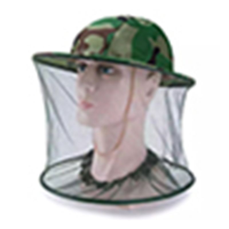 Kaou01 Unisex Camo Mosquito Bee Proof Net Mesh Head Face Protector Cappello da caccia da pesca_voghion.com