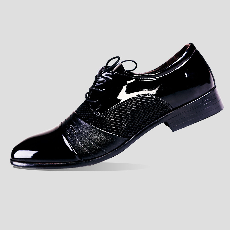 Qualità imbattibile, scarpe oversize in pelle preferite per abbigliamento da lavoro, scarpe casual da uomo con lacci e punta, scarpe singole versatili_voghion.com