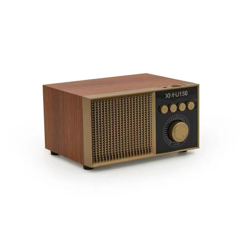 speaker, wireless FM radio, subwoofer, portable wooden Bluetooth speaker XM-U150_voghion.com