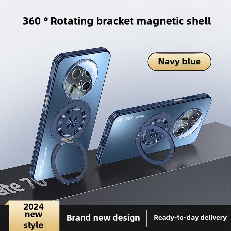 Huawei Mate70Pro+ Mate60RS Magnetic Phone Case With 360 Rotating Stand Anti-Scratch Matte Cover Shockproof_voghion.com