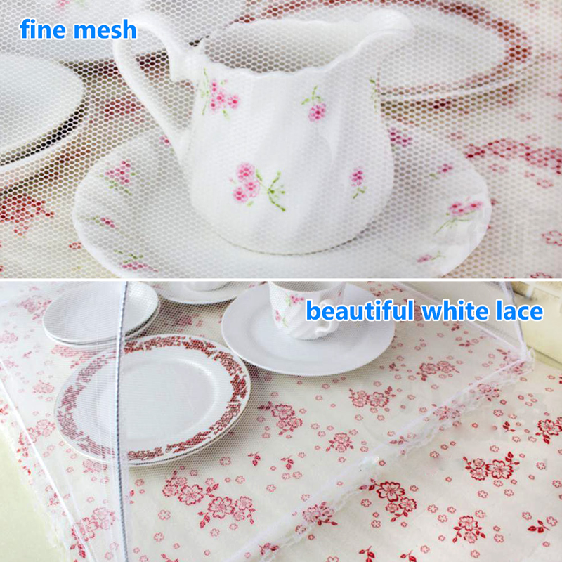 1Pc Convenient And Useful Food Covers Umbrella Style Anti Fly Mosquito Meal Cover Table Mesh Food Cover Kitchen Cooking Tools_voghion.com
