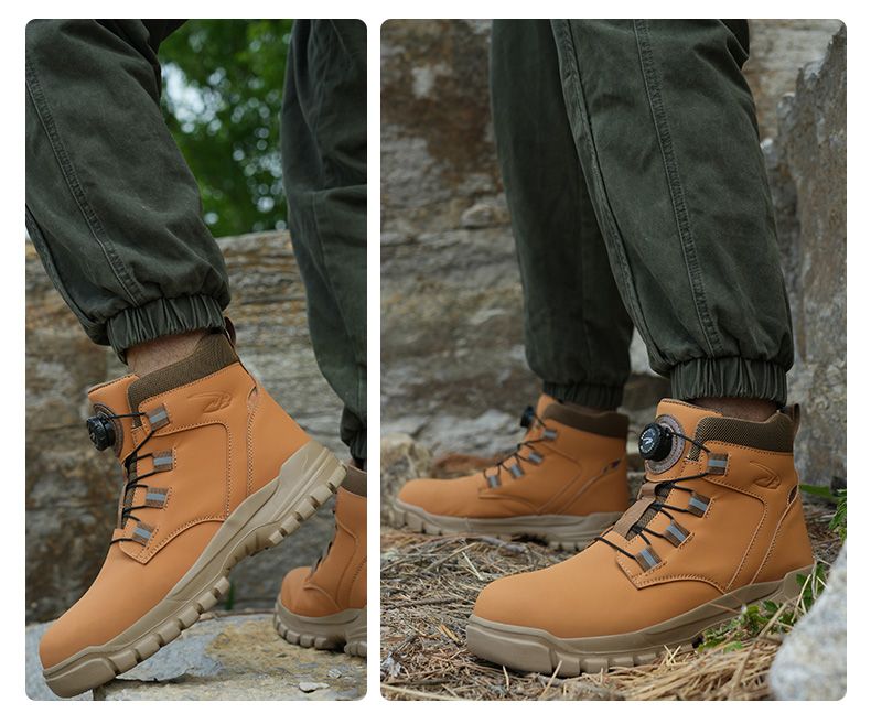 New Fashion 2024 Waterproof Security Work Safety Protective Leather Boots Anti-smash Anti-puncture Industrial Shoes_voghion.com