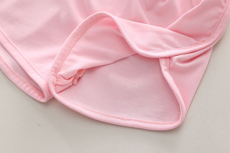 Sommer Neue Mädchen Casual Einfarbig Rundhals Baumwolle Kurzarm Baby Sport Shorts Zwei Stück Set Net Rot_voghion.com