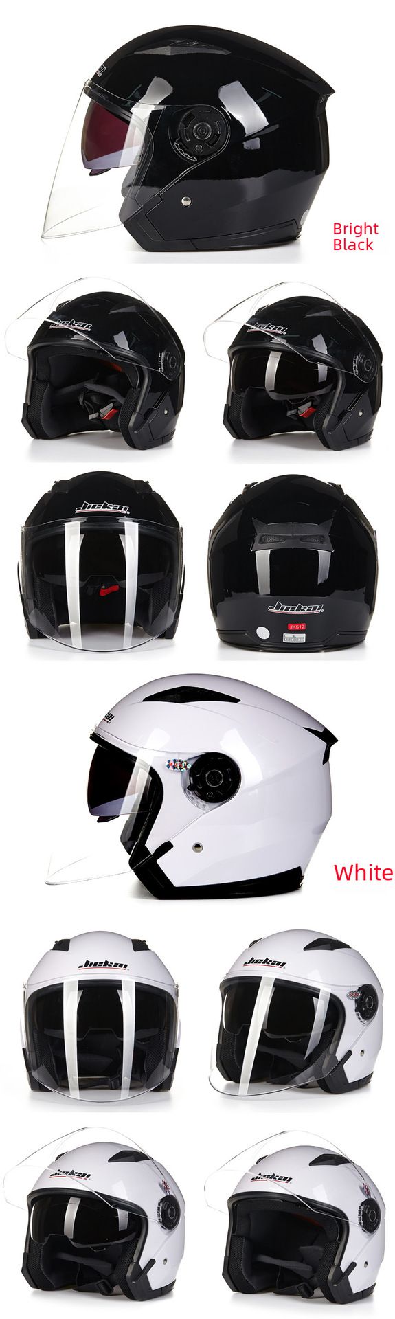 Four Seasons Universal-Doppellinsen-Motorradhelm 3/4 Halbhelm Motorradhelm für Elektrofahrzeuge_voghion.com