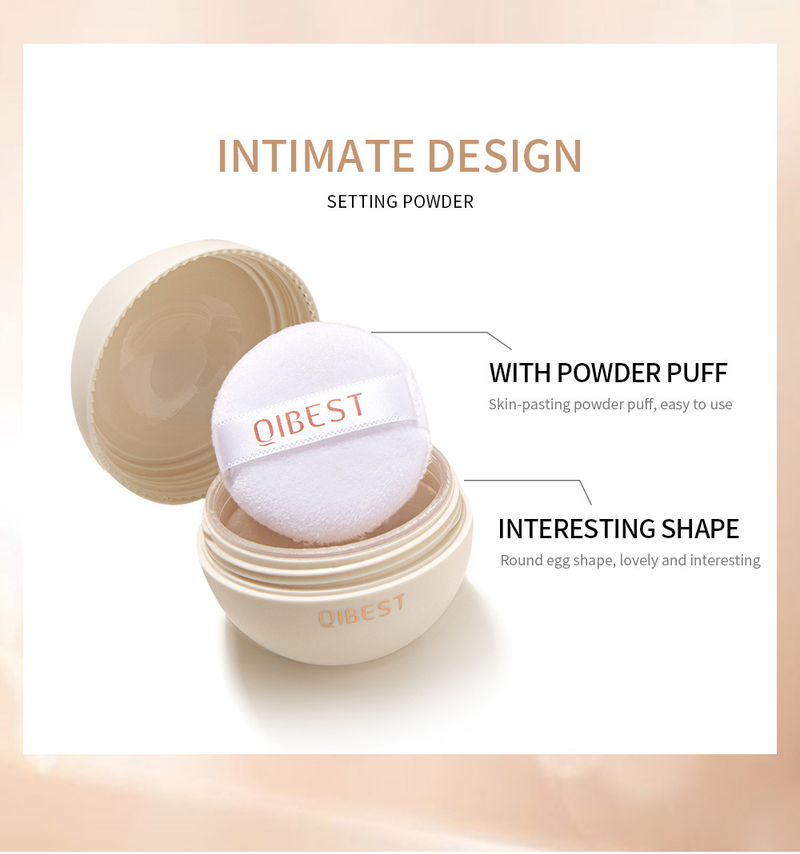 Carina QIBEST – correcteur naturel mat imperméable, poudre de réglage, toner fin léger_voghion.com