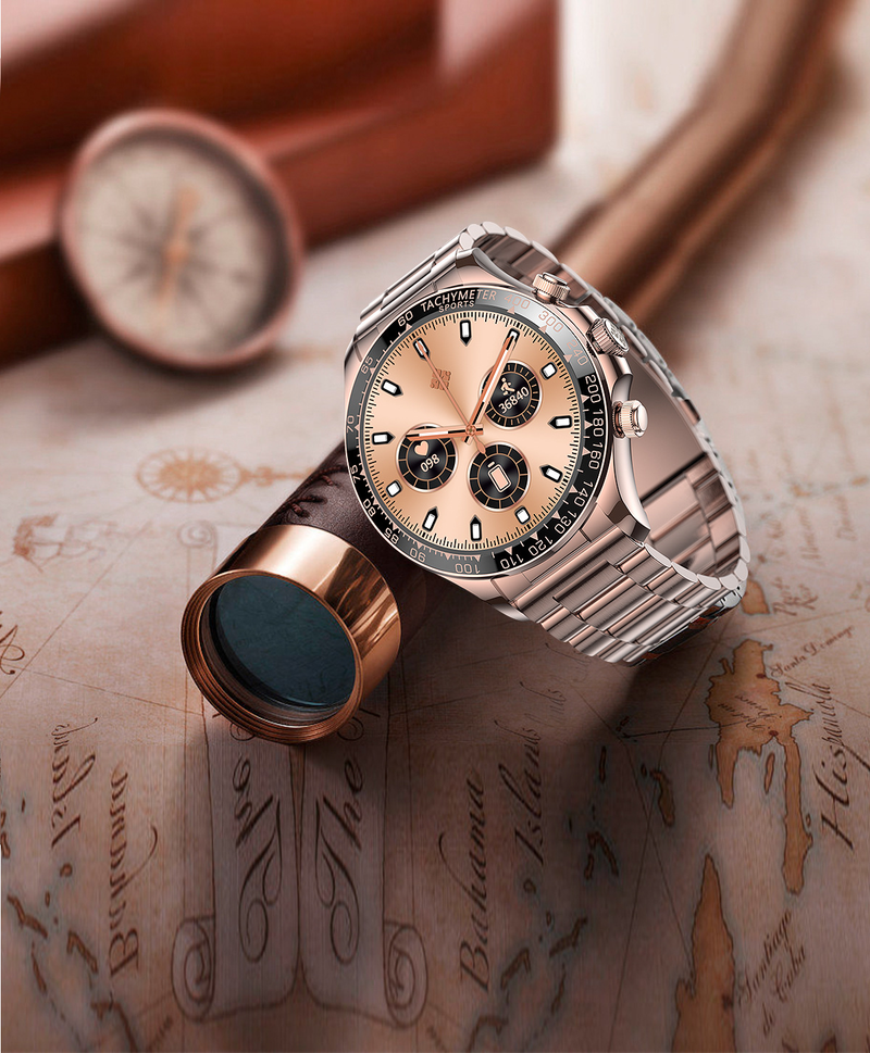 Reloj inteligente EX108 de 1,55 pulgadas con Bluetooth, llamadas y pagos fuera de línea_voghion.com