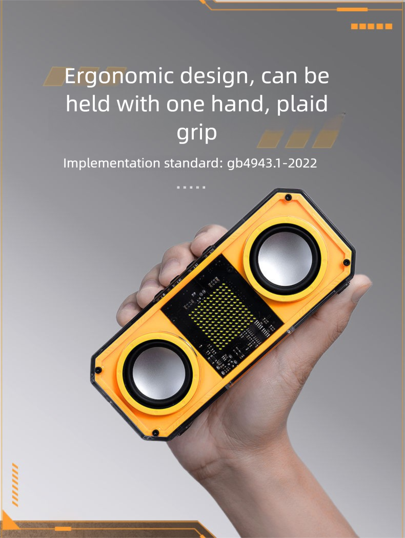 Mecha Pixel Transparent Speaker Audio Bluetooth HIFI Sound Quality Wireless Subwoofer Internet Celebrity Same Style_voghion.com