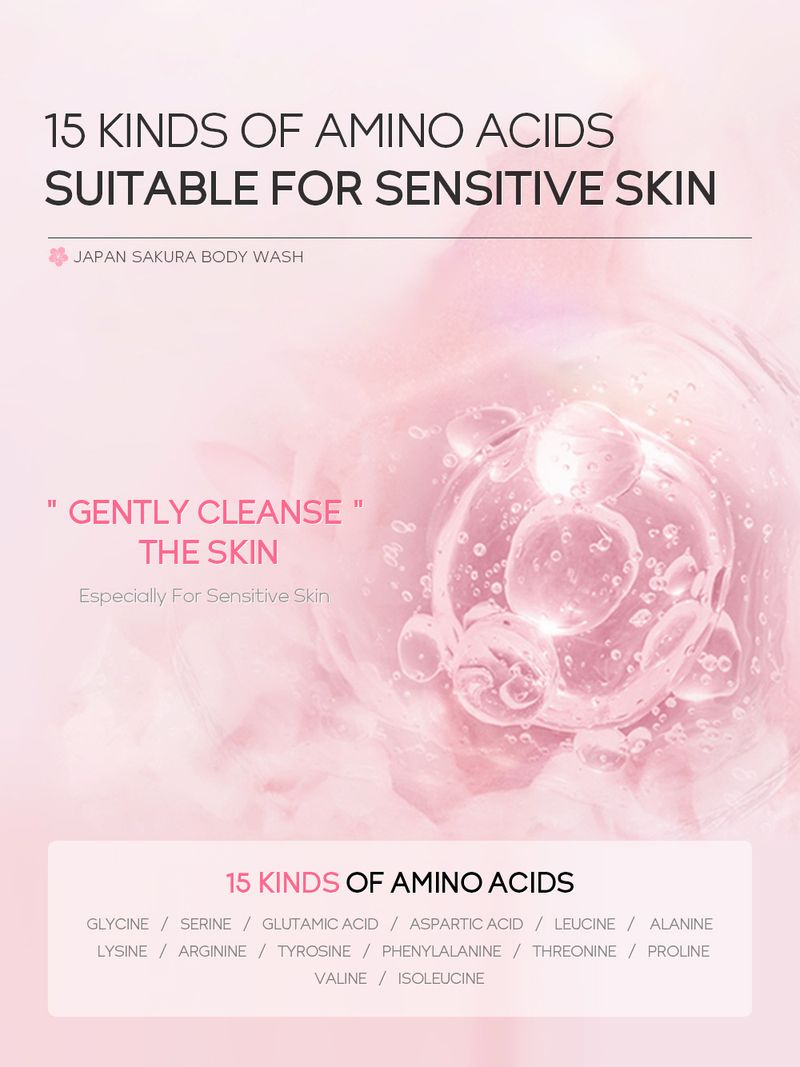 Scrub e trattamenti per il corpo Gel doccia ai fiori di ciliegio giapponese 200 ml Idratante Pelle delicata Detergente Spot_voghion.com