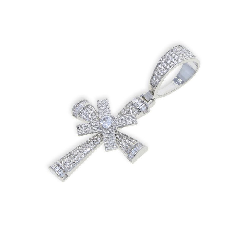 Herrenschmuck Kreuzanhänger Kann Drehen Rap Hip Hop Trend Hip Hop Halskette Schmuck_voghion.com